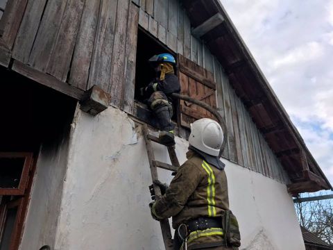 8 рятувальників гасили пожежу на Пустомитівщині