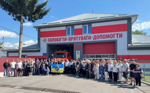 На пожежно-рятувальному пості у Ходорові встановили меморіальну таблицю на честь загиблого захисника