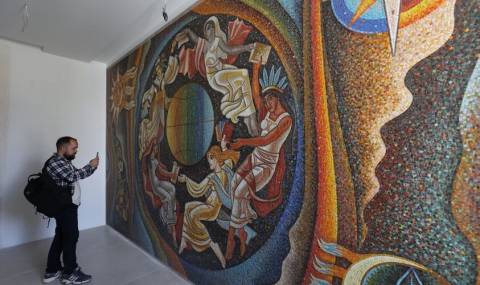 У Львові відновили знищену мозаїку на вулиці Володимира Великого