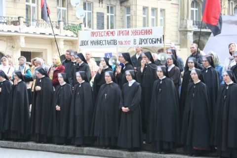 У Львові відбувся мітинг на захист затриманих у Дрогобичі