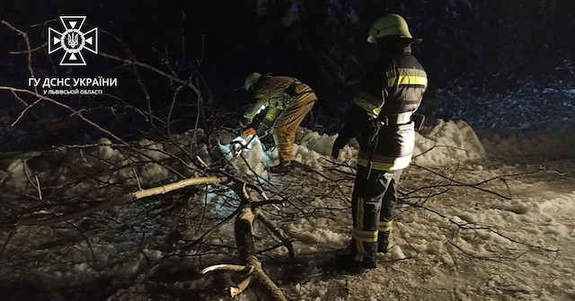 Рятувальники допомогли 46 особам, які потрапили в негоду на Львівщині