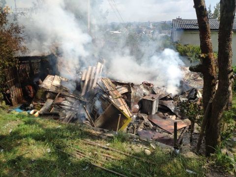 У Львові через пожежу вщент згоріла дача