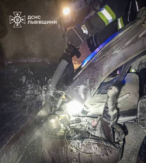 У Стрию зайнялась вантажівка Renault Magnum