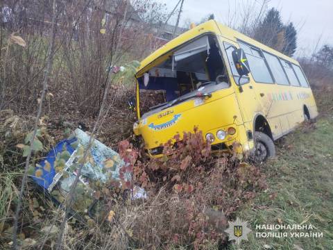 У Шептицькому районі в ДТП постраждали водій та пасажир школярика