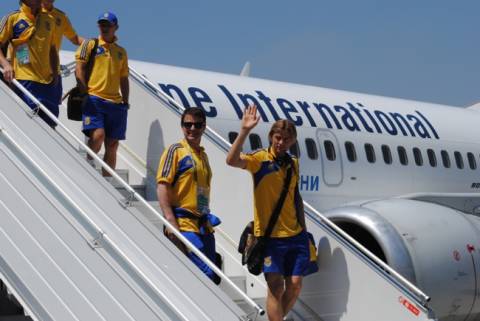 Українська збірна уже прибула до Донецька