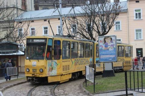 У Львові тимчасово змінять кінцеву зупинку для двох трамваїв