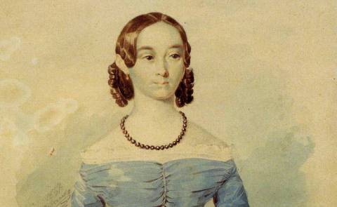 Фрагмент картини Т.Г. Шевченка "Портрет Катерини Абази". 1837