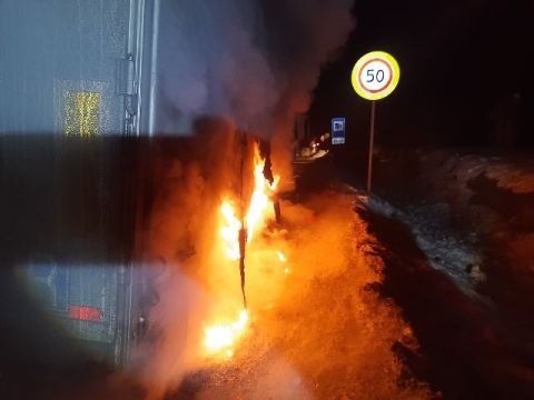 На Стрийщині зайнялася вантажівка Renault Magnum