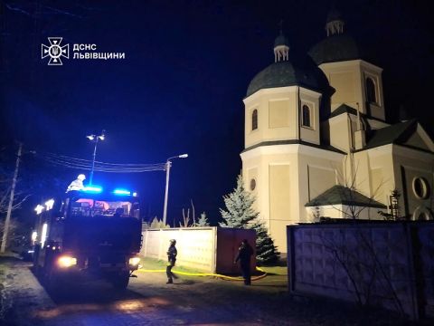 Вночі у Бродах горіла церква УГКЦ