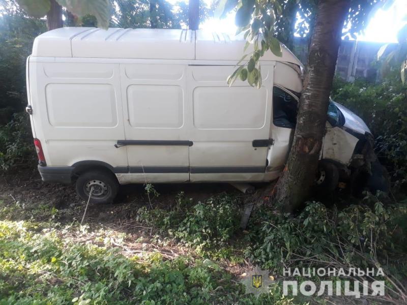 На Самбірщині автівка в'їхала у дерево: травмувалися водій та пасажирка