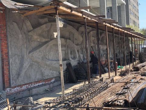 У Львові починають викладати копію зруйнованої мозаїки магазину Океан