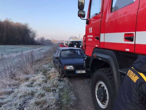 У Кам'янка-Бузькому районі автівка з'їхала у кювет: постраждав водій