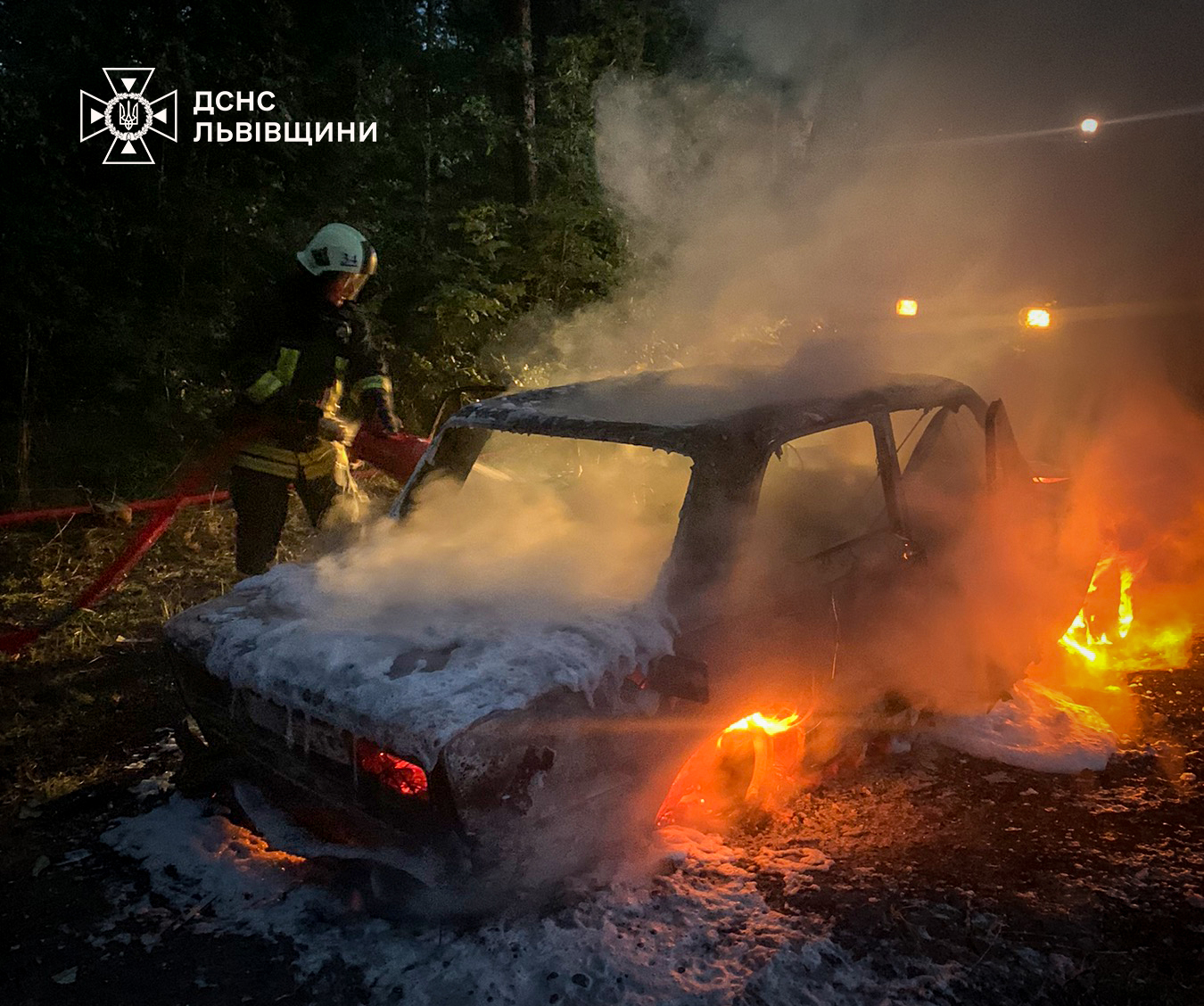 На Львівщині згоріли Volkswagen Sharan та ВАЗ 