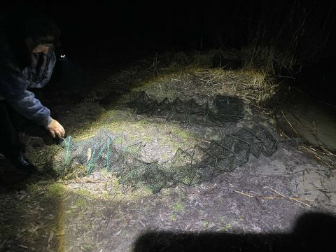 На озері в Наварії виявили дві браконьєрські раколовки