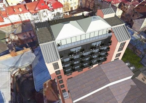 Будівлю колишньої друкарні у центрі Львова перетворять на 7-поверховий готель