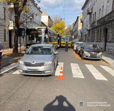 У Львові водій Skoda Rapid збив велосипедиста 