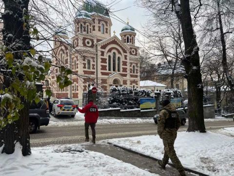 СБУ проводять обшуки в кафедральному соборі УПЦ МП у Львові