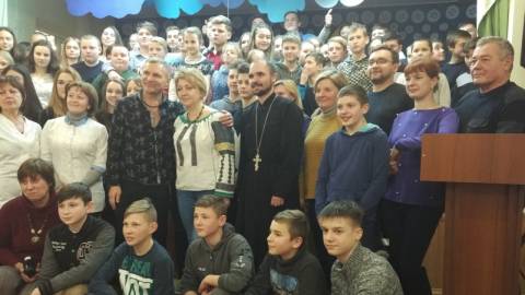 Олег Скрипка у Винниківському науковому ліцеї 