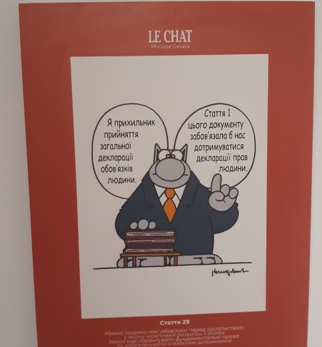 Посол Бельгії в Україні Алекса Ленартса відкрив у Львові виставку Spirou4Rights