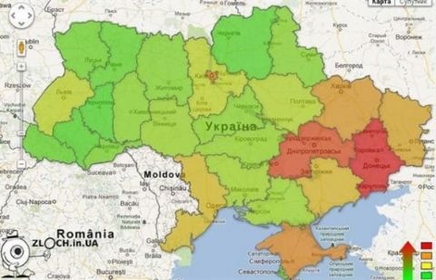 Створено карту злочинності України, Львівщина  — посередині рейтингу (діаграма)