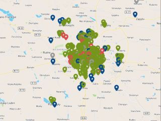 Карта зі сайту Асоціації західноукраїнських забудовників, яка ілюструє щільність забудови вже переущільненого Львова
