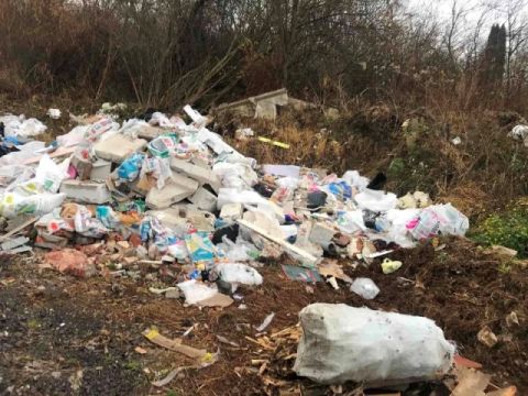 Поблизу Голосківського кладовища у Львові виявили звалище сміття і будвідходів