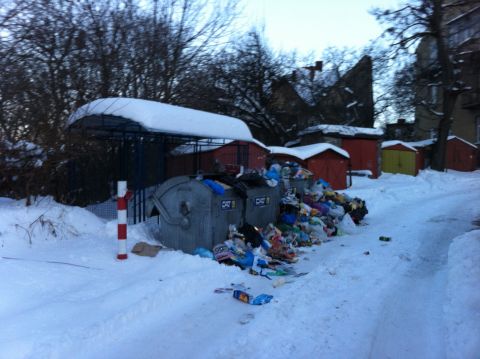 У Львові через негоду виникли проблеми з вивозом сміття