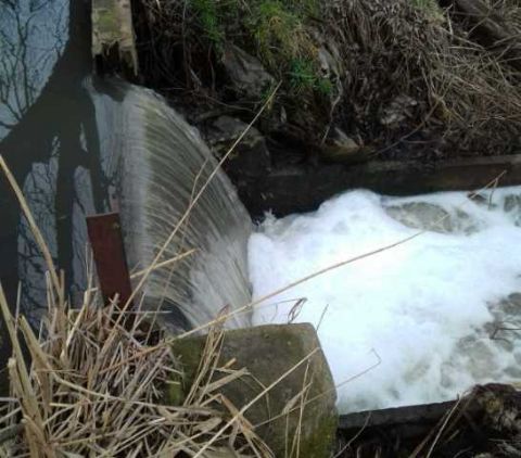 На Пустомитівщині стічні води забруднюють місцеву річку