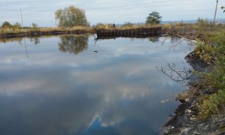 Гудронне озеро на території Грибовецького сміттєзвалища