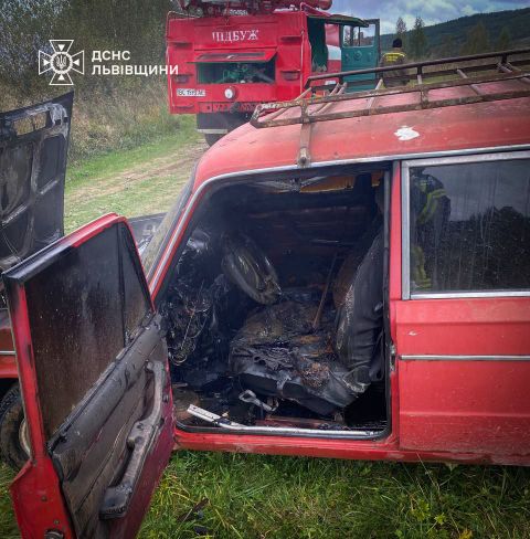 На Дрогобиччині під час руху зайнявся ВАЗ