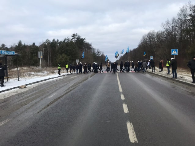 Львівські гірники перекрили трасу Львів – Рава-Руська