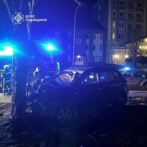 У Трускавці водій Hyundai Tucson врізався у дерево