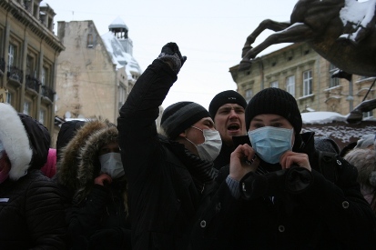 Студенти пікетують міліцію, вимагаючи відкликати "Беркут" з Києва