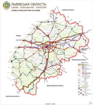 Матеріали зі Схеми планування Львівської області, що корелюються з Генпланом та формують містобудівну систему "Великий Львів"