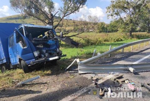 На Золочівщині автівка з'їхала у кювет та перекинулася