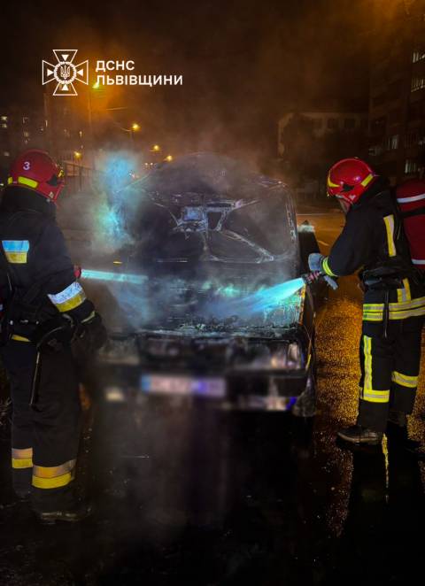 У Львові під час руху згоріло авто ВАЗ