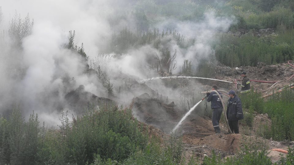 Сміттєзвалище у Жидачеві загорілося через львівське сміття