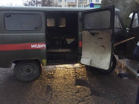 У Стрию виникла пожежа у авто швидкої медичної допомоги