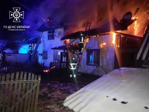 На Самбірщині під час пожежі в будинку загинув чоловік