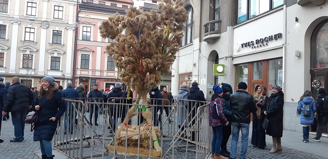 У Львові встановили Різдвяний Дідух