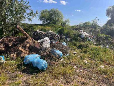 На території Давидівської ОТГ виявили звалище побутових відходів