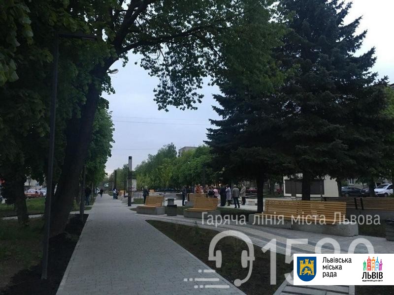 Сквер на вулиці Гашека у Львові завершать до липня 2019 року